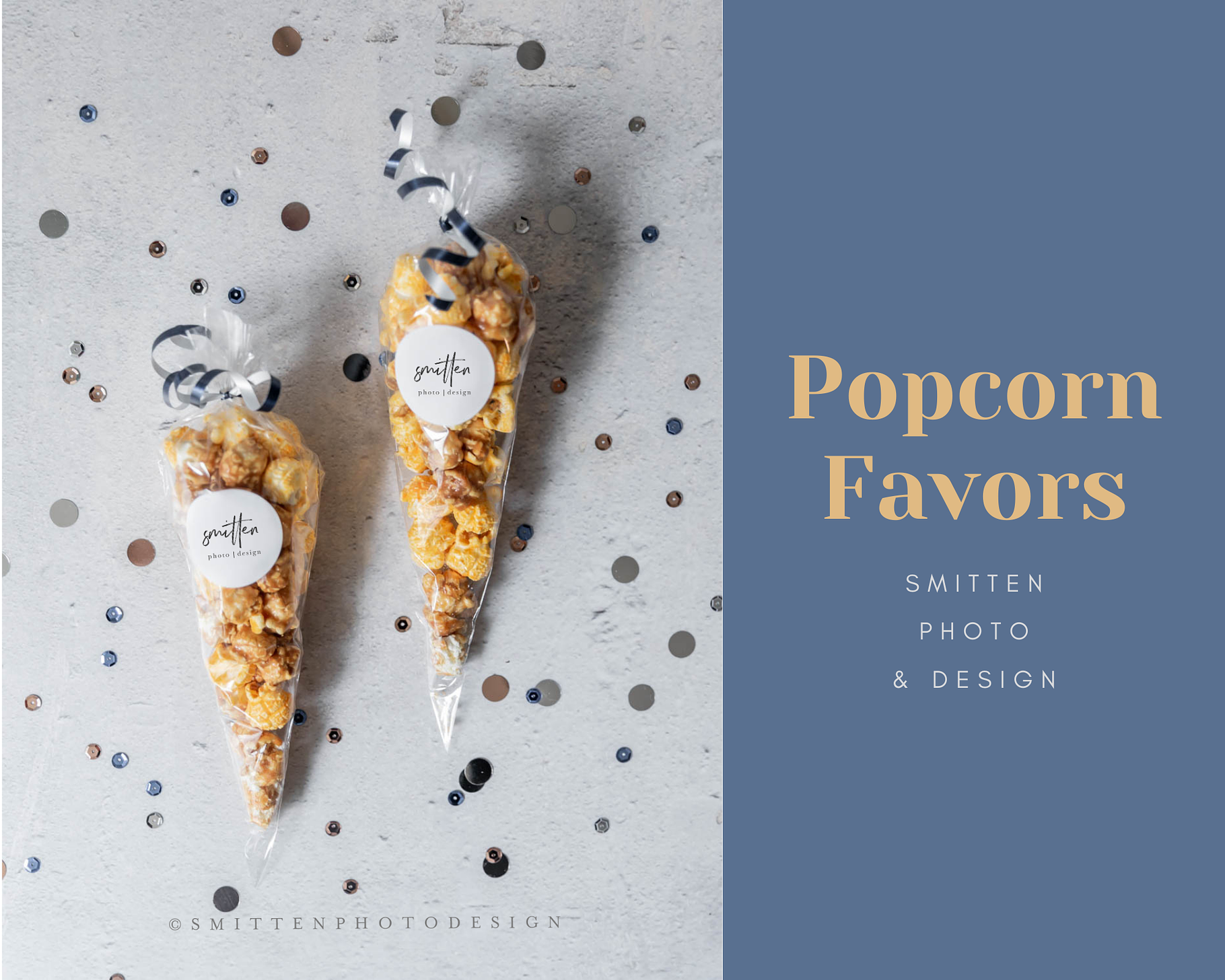 Popcorn label mockup containing stock photography, styled stock photography, a Holiday Photo by Smitten Photo & Design