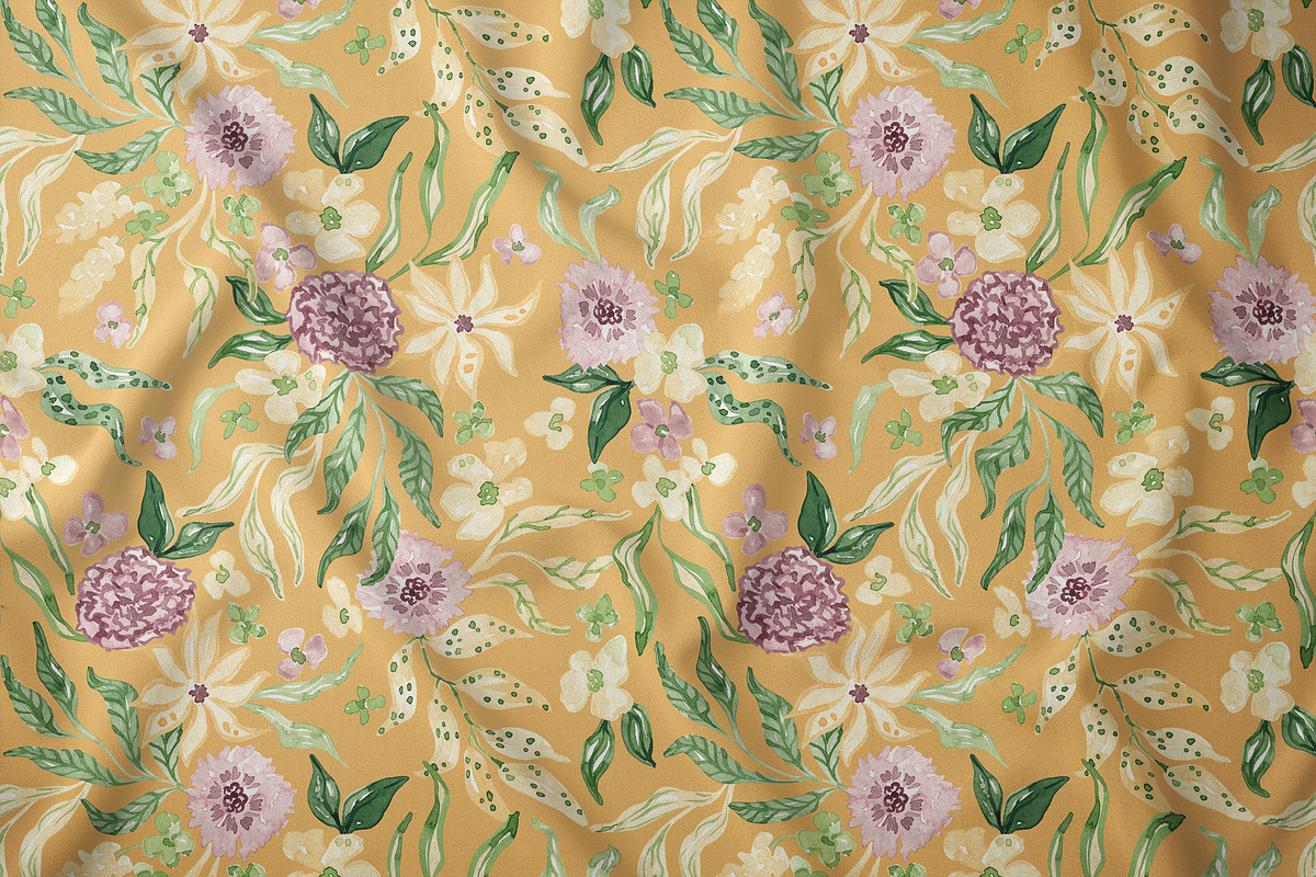 Spring Botanical Floral Pattern, a Pattern Graphic by SirenaArt (Photo 7 of 17)