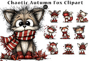 Chaotic Autumn Fox Clipart, a Seasonal Illustration by CreationArt (Thumbnail 1 of 4)