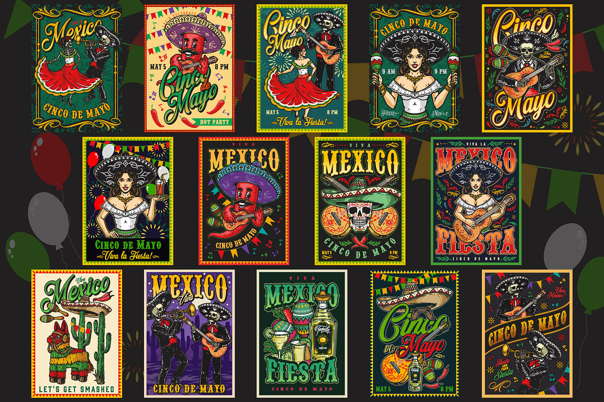28 Cinco de Mayo posters, a Brochure Template by DGIM studio (Photo 3 of 5)