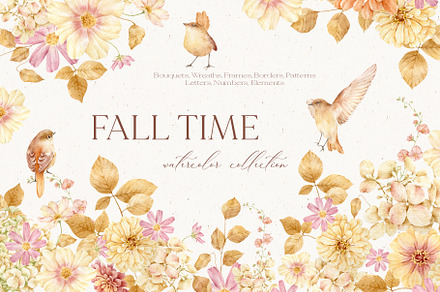 Fall Time - watercolor collection, an Illustration by Nastya.Chay