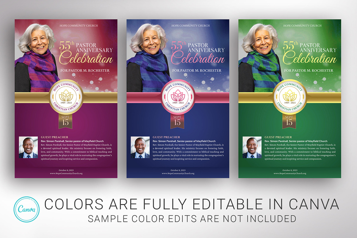 Pastor Appreciation Program Canva, a Brochure Template by Godserv Designs (Photo 6 of 11)