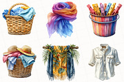 Summer Laundry Day Clipart, an Illustration by OK Design (Thumbnail 5 of 5)