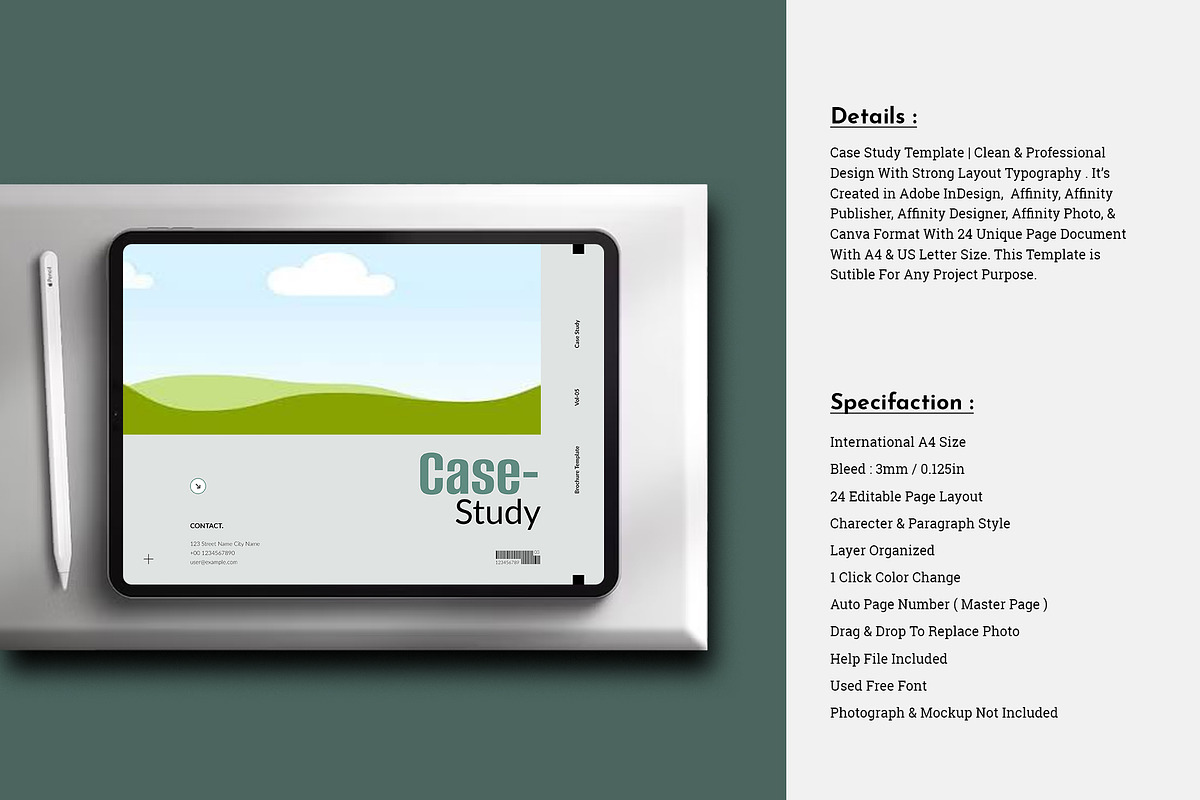 Case Study Landscape, Canva Template, a Brochure Template by TemplateFolio-Shop (Photo 3 of 15)