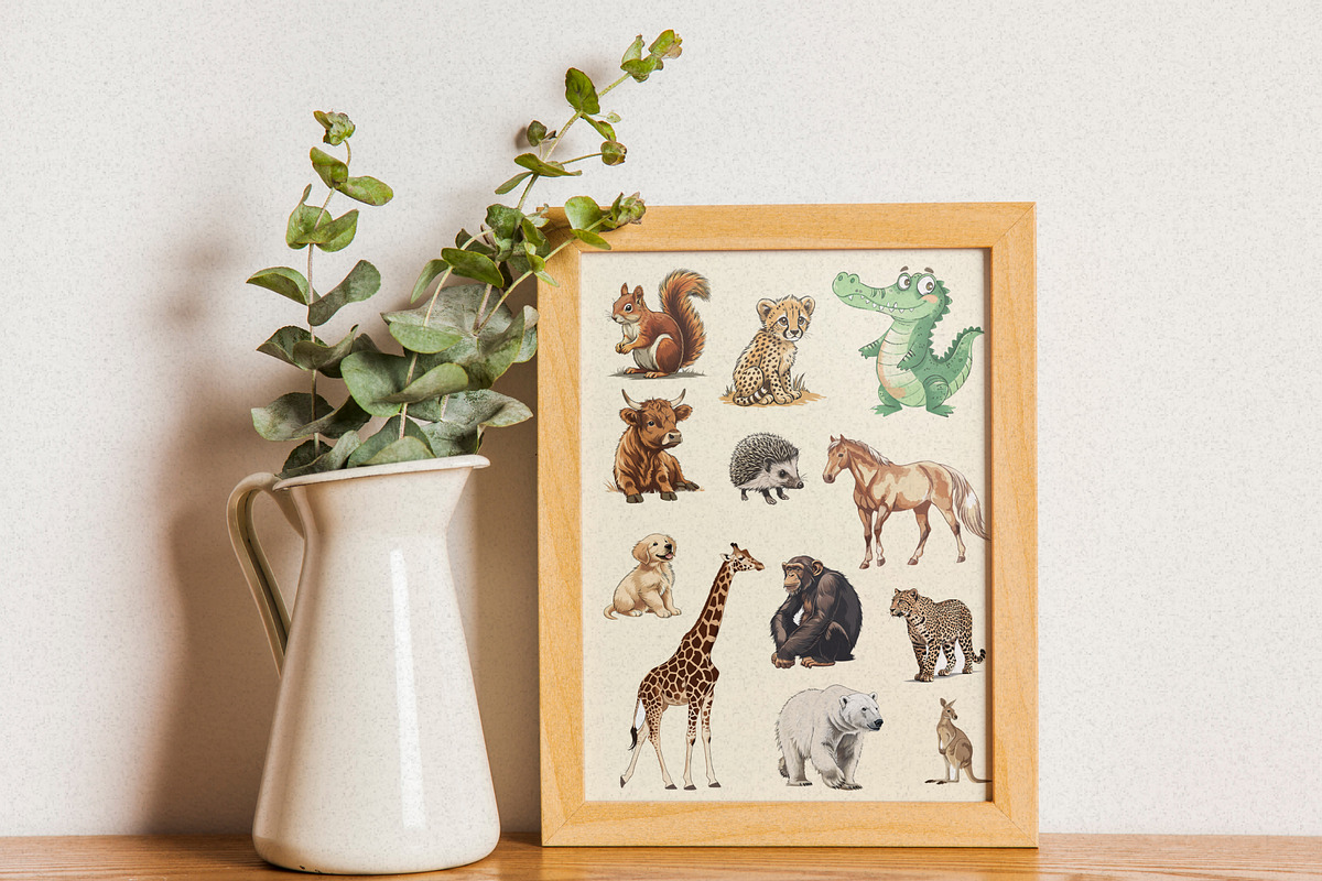 Cute Watercolor Animals, an Animal Illustration by Helospace (Photo 7 of 10)
