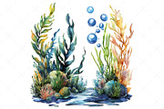 Watercolor Sea Animals Clipart, an Illustration by Craft Nest (Thumbnail 11 of 12)