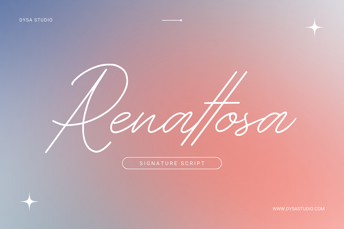 Renattosa, a Script Font by DYSA Studio (Photo 1 of 15)