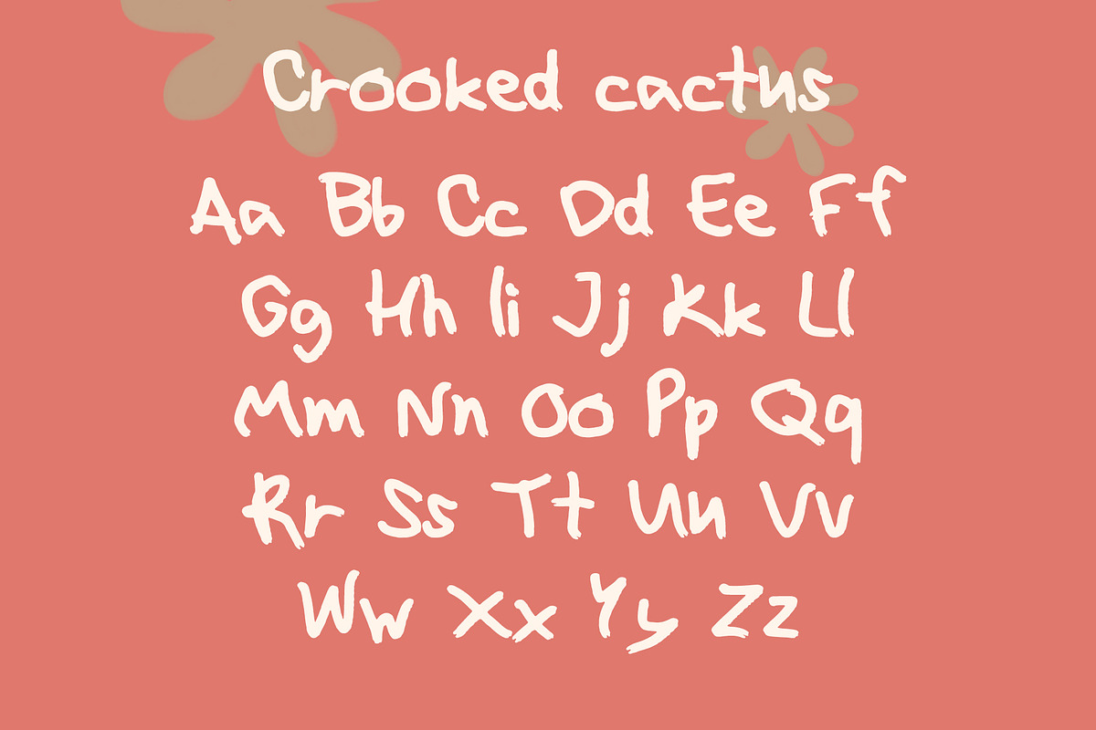 Crooked cactus handmade font, a Handwritten Font by BilberryCreates (Photo 5 of 8)