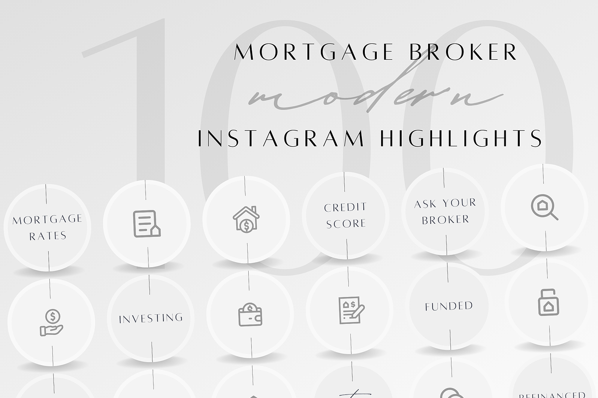 100 Mortgage Broker Highlight Covers, a Social Media Template by ZoaniDesign (Photo 1 of 9)