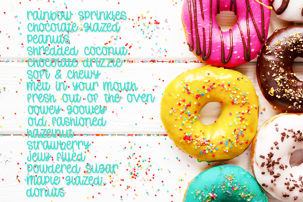 Donut Worry - A Hand-lettered Font preview 5