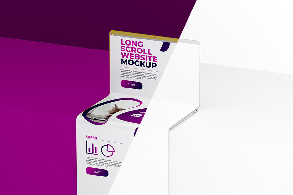 Laptop Longscroll Mockup Set, a Product Mockup by McLittle Stock (Photo 3 of 3)