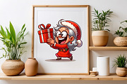 Christmas Crazy Old Women PNG, a Seasonal Illustration by Craft Nest (Thumbnail 4 of 4)
