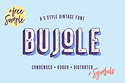Bujole - A 3 Style Vintage Font, a Symbol Font by VladCristea (Thumbnail 1 of 6)