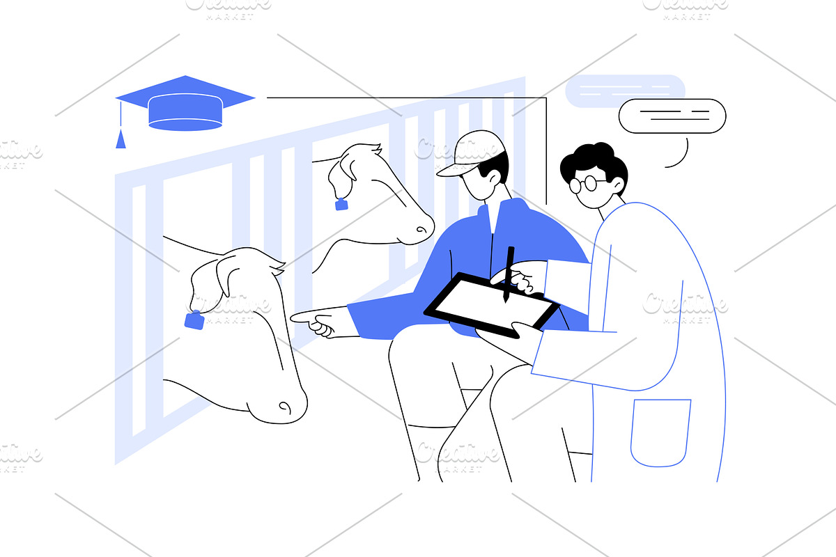 Veterinary internship isolated, an Education Illustration by Visual Generation