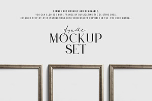 3:4 Metallic Frame Mockup Set 07