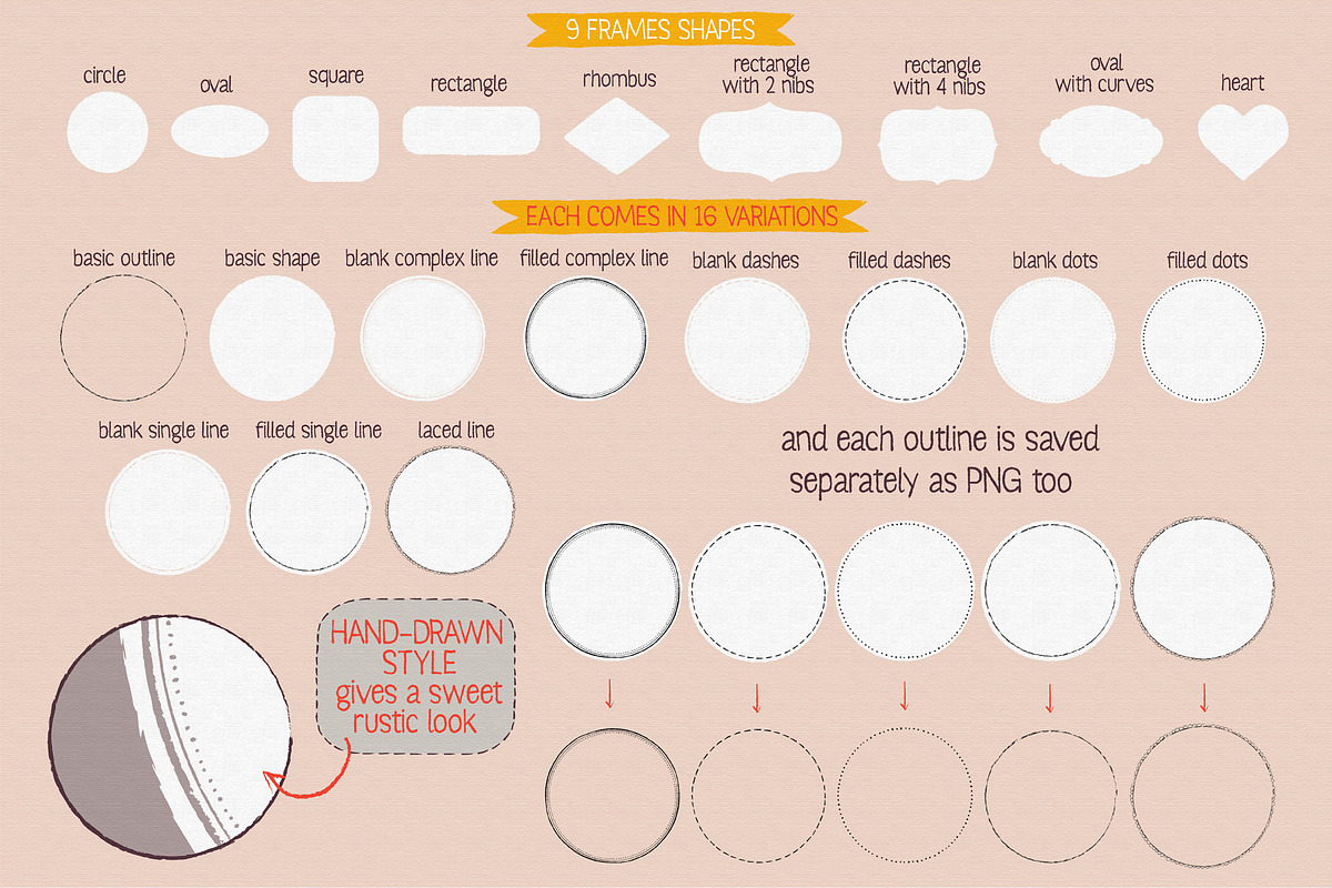 Frames and banners vector clipart, an Object Graphic by Trinibis (Photo 2 of 5)