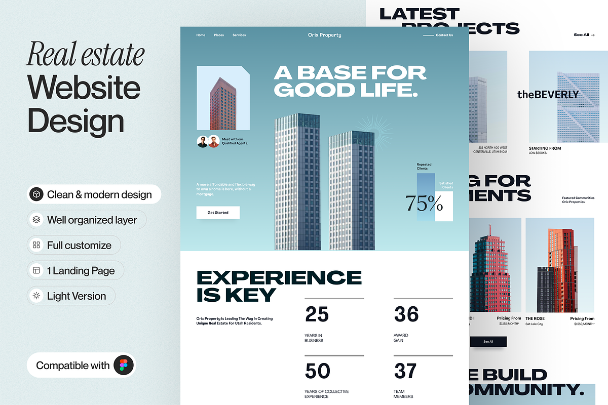 Real Estate Landing Page, a Websites & App Template by sajon.co