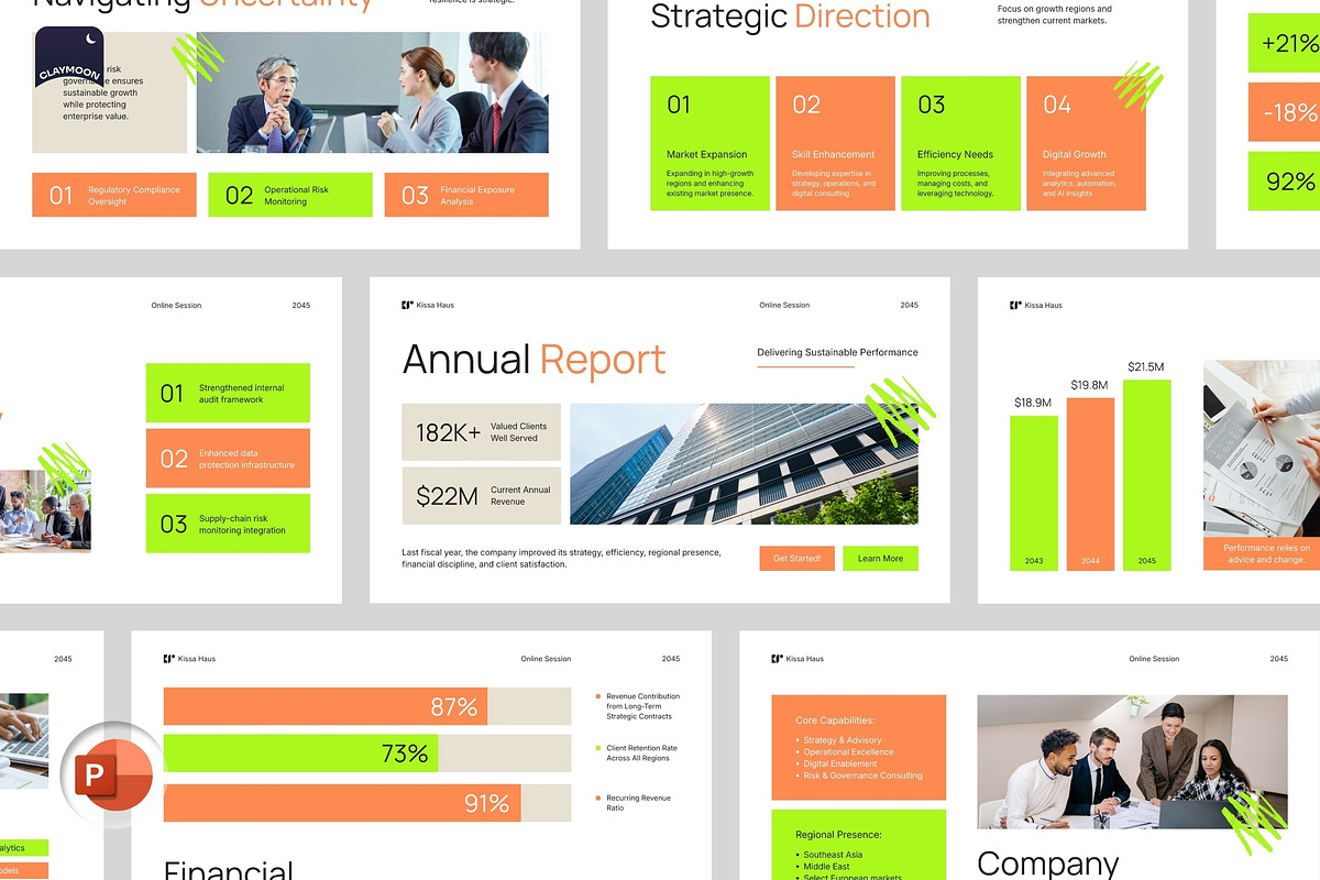 Corporate Annual Report Presentation, a Presentation Template by Claymoon Lab (Photo 2 of 7)