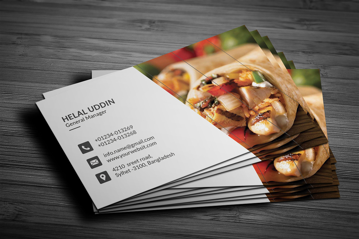 Restaurant Business Card, a Business Card Template by Helal Shop (Photo 3 of 3)