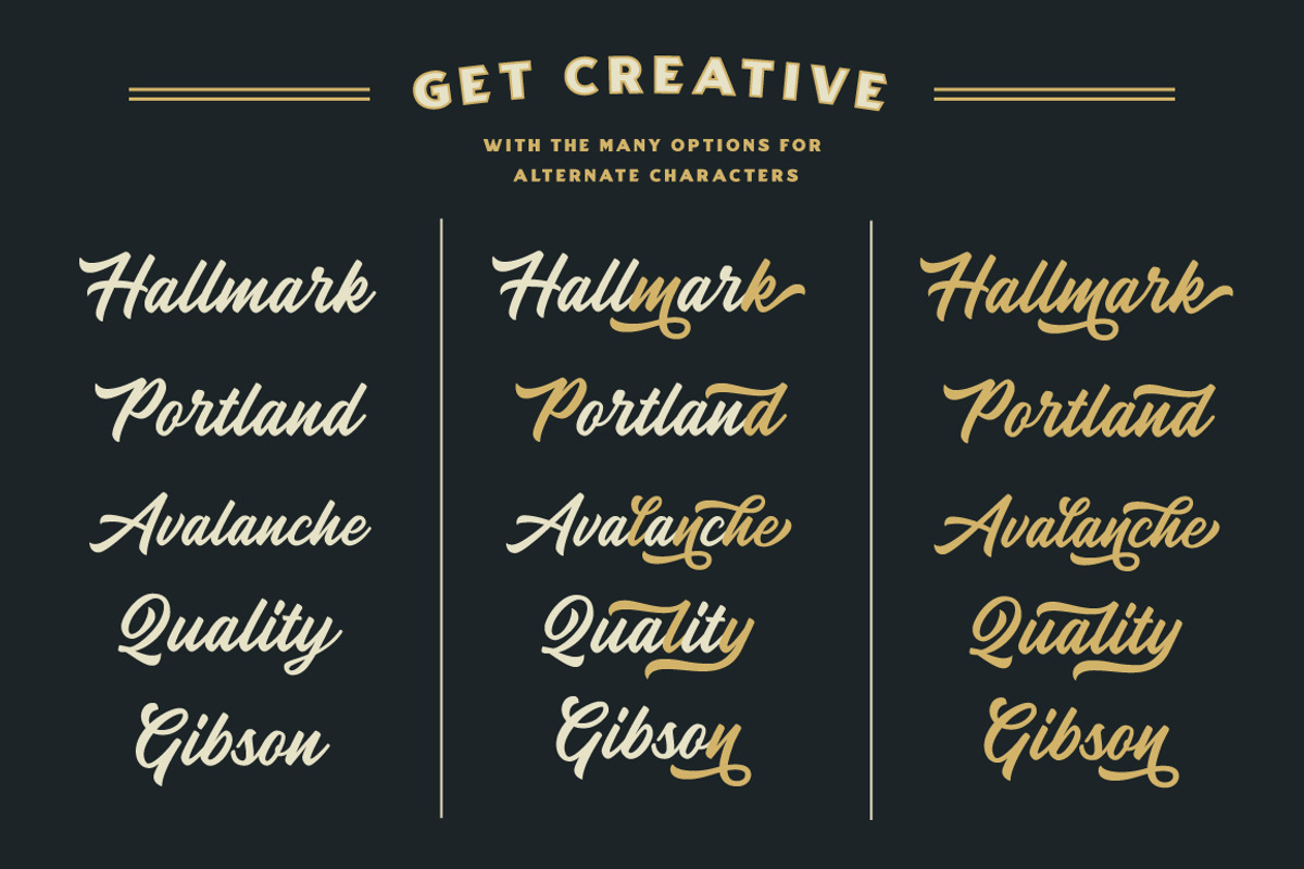 Heather Oliver Script, a Script Font by Hustle Supply Co. (Photo 2 of 12)