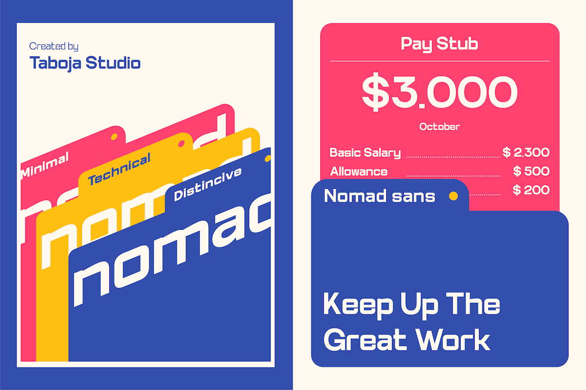 TBJ Nomad — Display Sans Font Family, a Sans Serif Font by Taboja Studio (Photo 12 of 14)