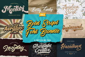 Bold Script Font Bundle Vol 4