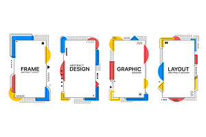 Abstract geometric frame borders, a Decorative Illustration by Buch&Bee
