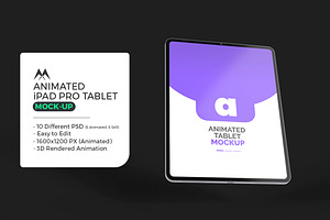 Animated iPad Pro M1 M2 Mockup Set
