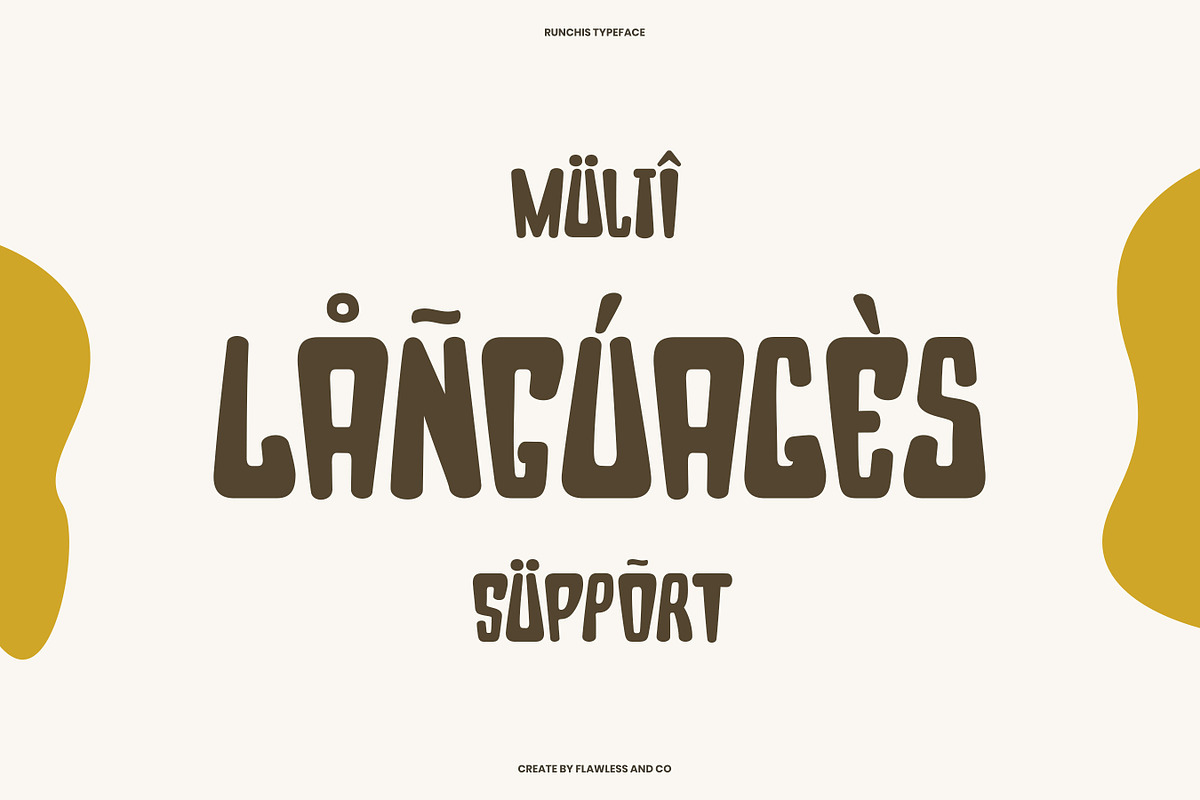 Runchis - Display Typeface Font, a Sans Serif Font by Flawless And Co (Photo 8 of 10)