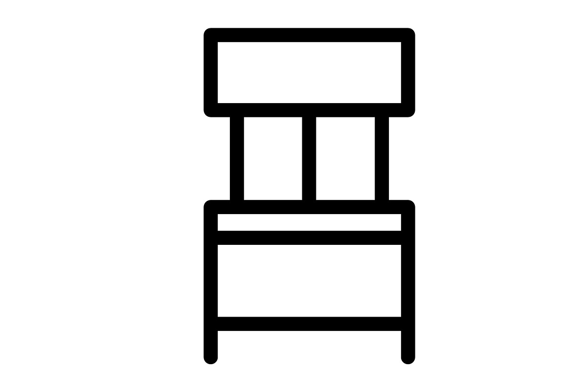 Chair icon, an Outline Icon by Sumberpangan
