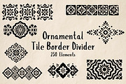256 Ornamental Tile Border Divider, an Object Graphic by Pattern Whimsy (Thumbnail 1 of 5)