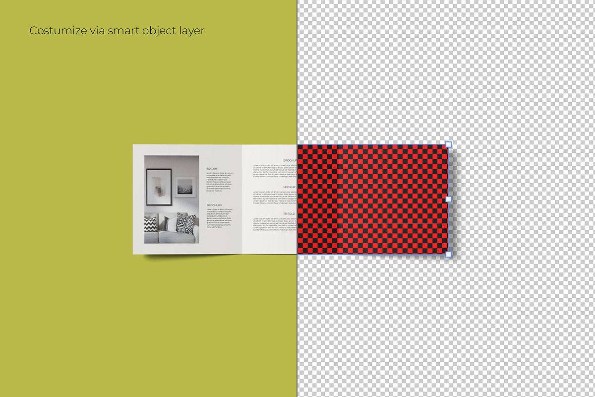 Square Trifold Brochure Mockup, an Advertising Mockup by Lxadesign (Photo 11 of 13)