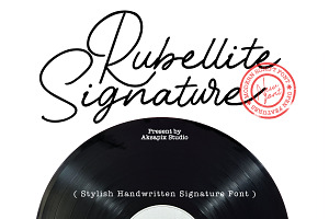 Rubellite - Stylish Signature Font