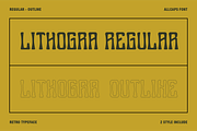 LITHOGRA - Retro Typeface, a Font by Rightwheels (Thumbnail 3 of 11)
