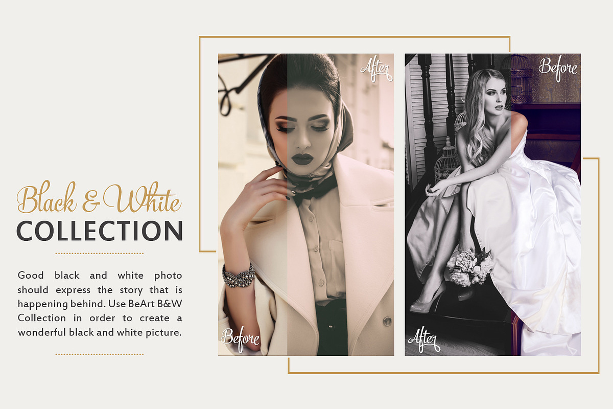 Black & White Lightroom Presets, an Action Add-On by BeArt-Presets (Photo 3 of 7)
