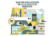 10 Water Pollution Illustration, an Object Illustration by denayunebgt (Thumbnail 1 of 4)