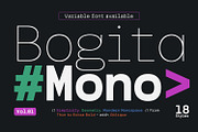 Bogita Mono - Monospace Font, a Sans Serif Font by Nollev (Thumbnail 1 of 12)
