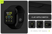 Clay Apple Watch Mockup Set, a Wearable Device Mockup by Country4k (Thumbnail 1 of 4)