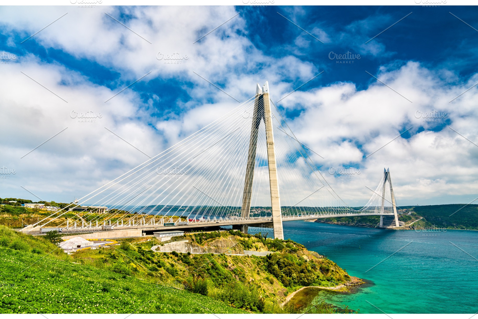 Yavuz sultan selim bridge over the stock photo containing bridge and istanbul, an Architecture Photo by Leonid Andronov