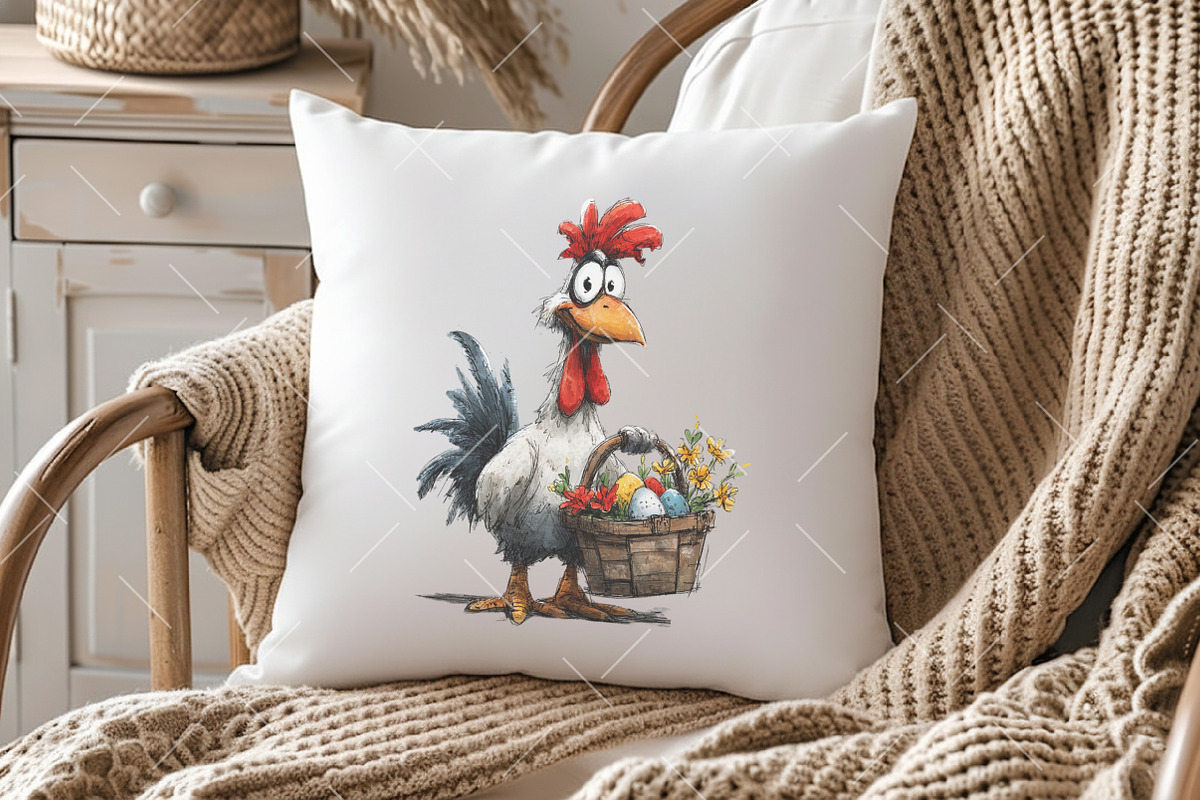 Whimsical Easter Chicken Clipart, an Illustration by OK Design (Photo 5 of 6)