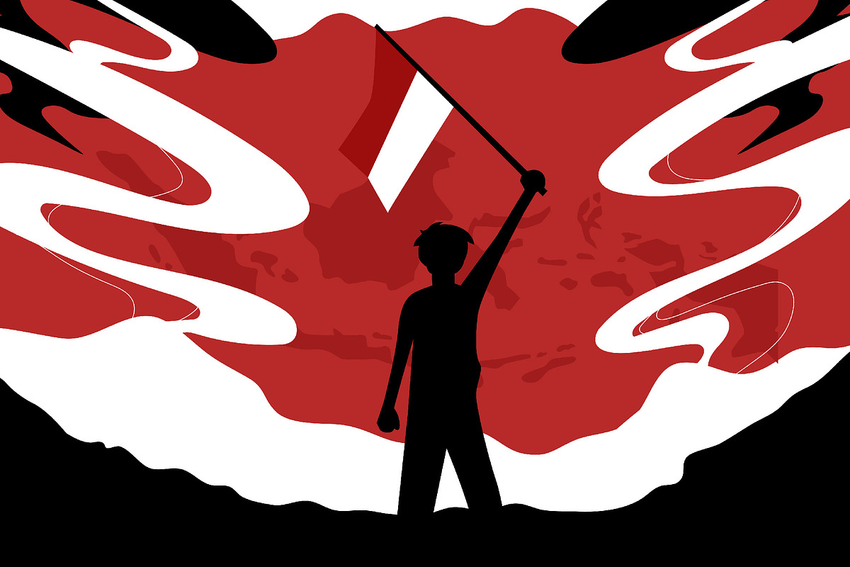 Red Indonesia Day Illustration, an Illustration by graphicook