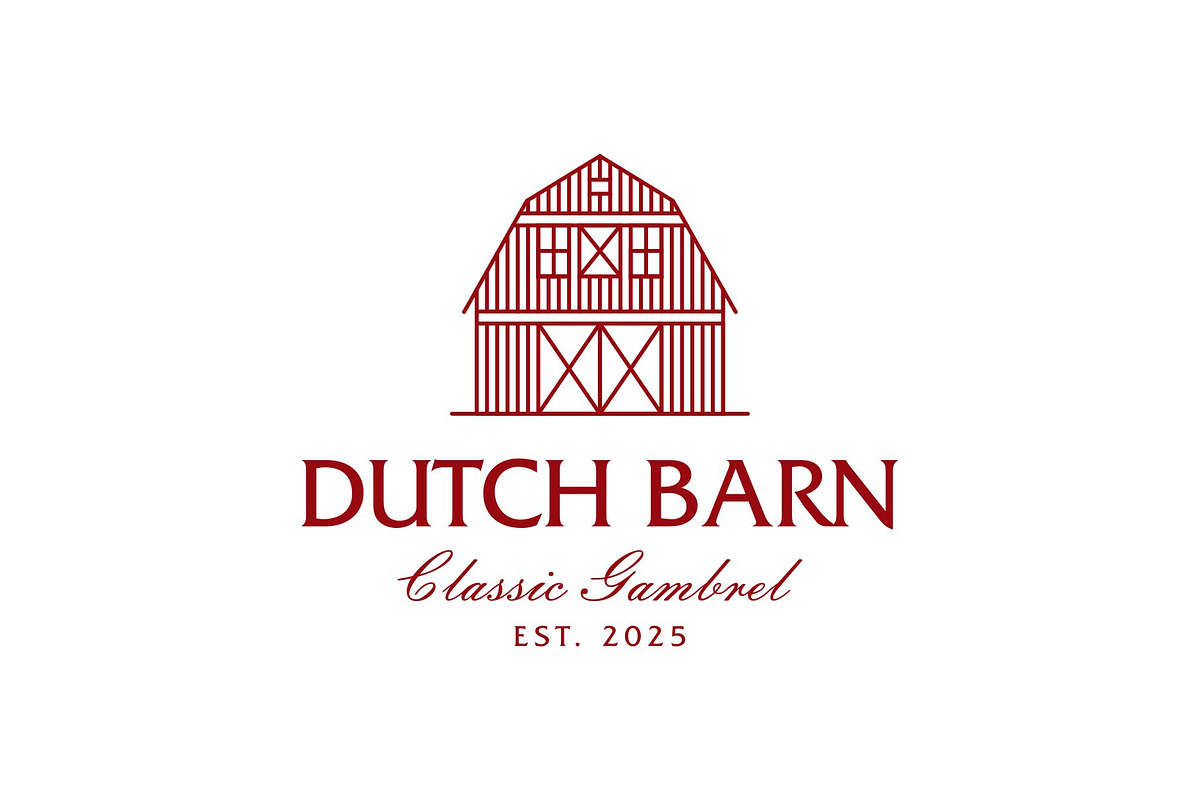 Vintage Rustic Barn Farm Emblem Logo