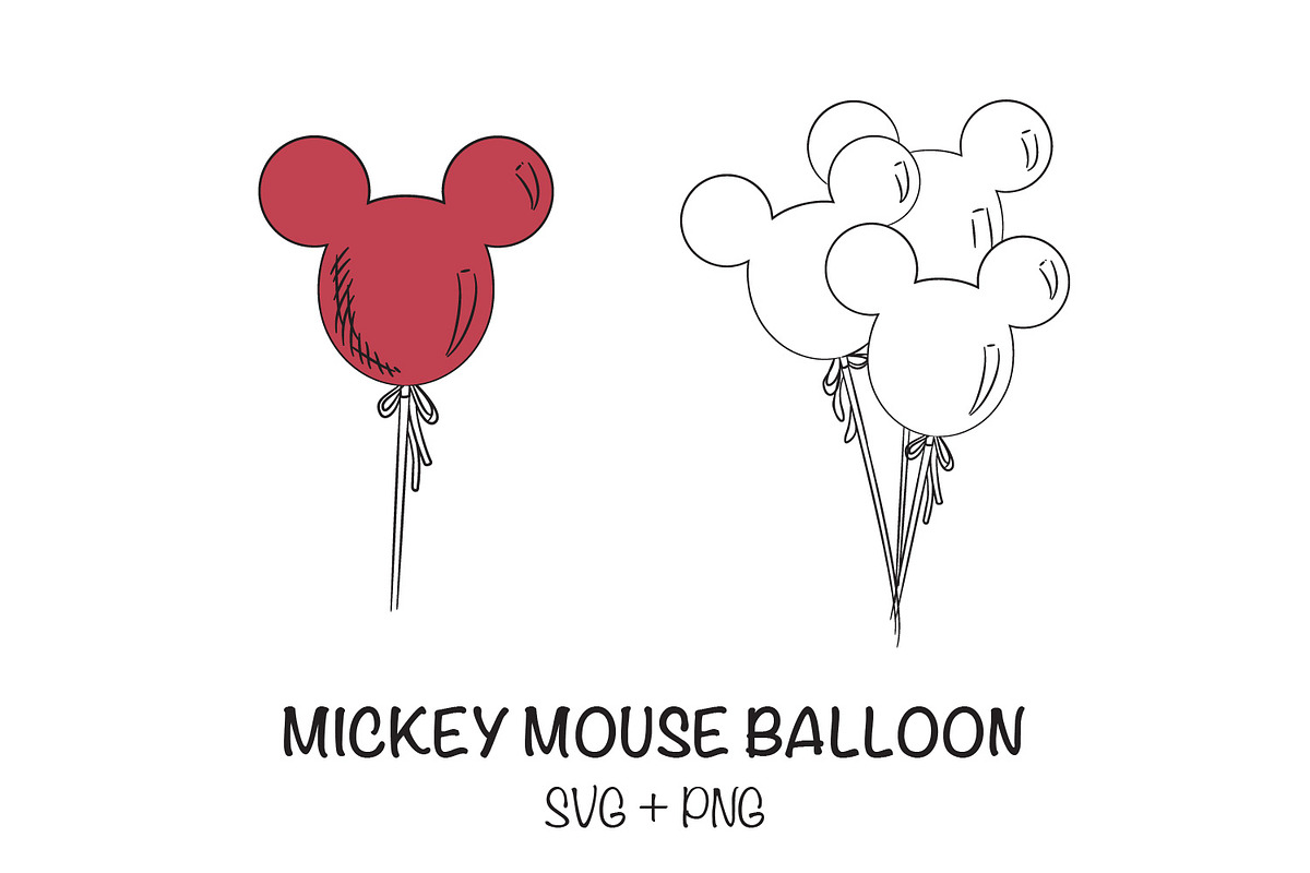 Mickey Mouse Balloon svg, png, a Graphic by PinkHouseCollection (Photo 1 of 5)