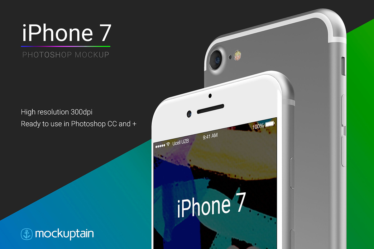 Iphone 7 Mockup White Full Pack, an iPhone Mockup by mockuptain (Photo 9 of 10)