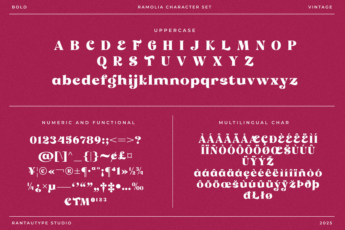 Ramolia Vintage Display Font, a Serif Font by RantautypeStudio (Photo 15 of 17)