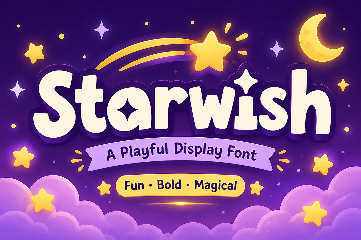 Starwish, a Script Font by Wow Magic (Photo 1 of 5)