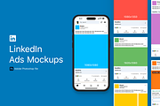 LinkedIn Ads Mockups, a Social Media Template by lprdesigns (Thumbnail 1 of 6)