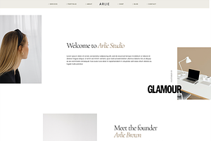 Arlie: Squarespace 7.1 Template