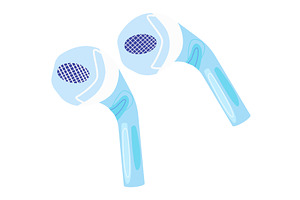 Ear pads headphone wireless phone, a Technology Illustration by vectorpointstudio