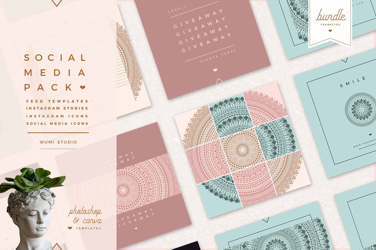 Social Media Pack, a Social Media Template by Wumi Studio (Photo 1 of 9)